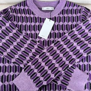 NWT Mango Geometric Sweater XS S M XL (“BTS Bangtan Sonyeondan print” ARMY)